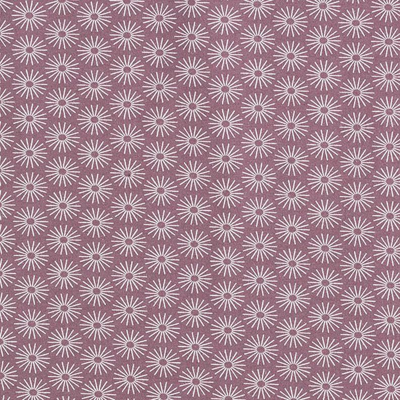 Cotton jersey shiny flowers – aubergine,  image number 1