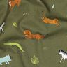 GOTS Cotton Poplin Steppe Animals | Poppy Fabrics – dark olive,  thumbnail number 2