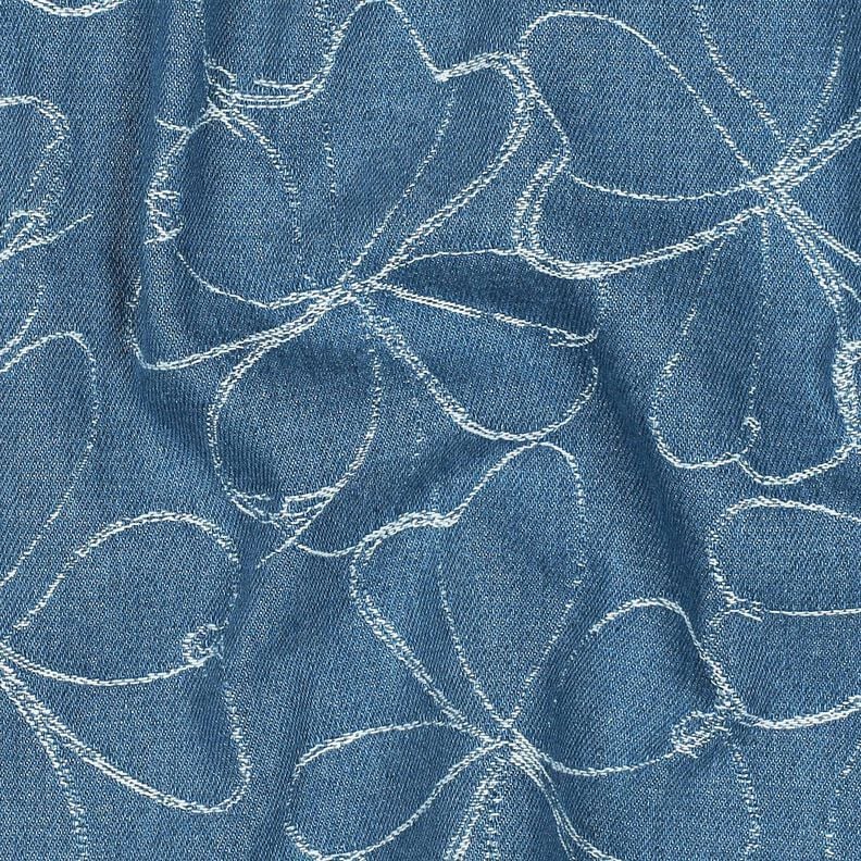 Denim Jacquard Flowers | Poppy Fabrics – denim blue,  image number 2