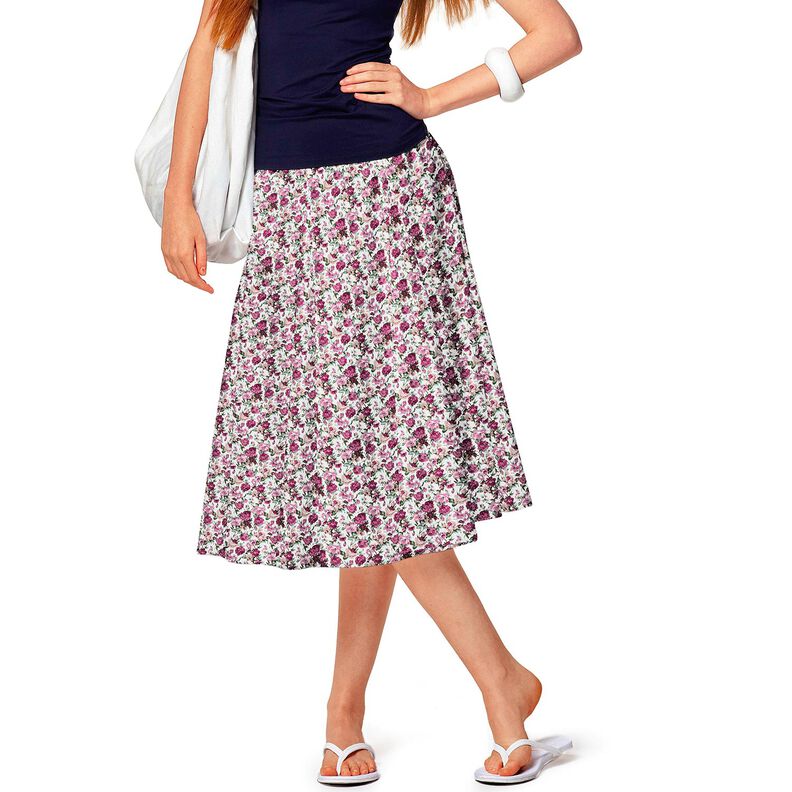 Cotton Poplin Wild Roses – white/hollyhock, image number 5
