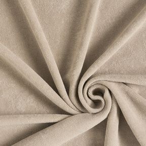 Towelling Fabric Stretch Plain – light beige, 