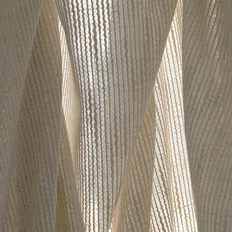 Curtain Fabric Woven Texture 300 cm – light beige,  image number 9