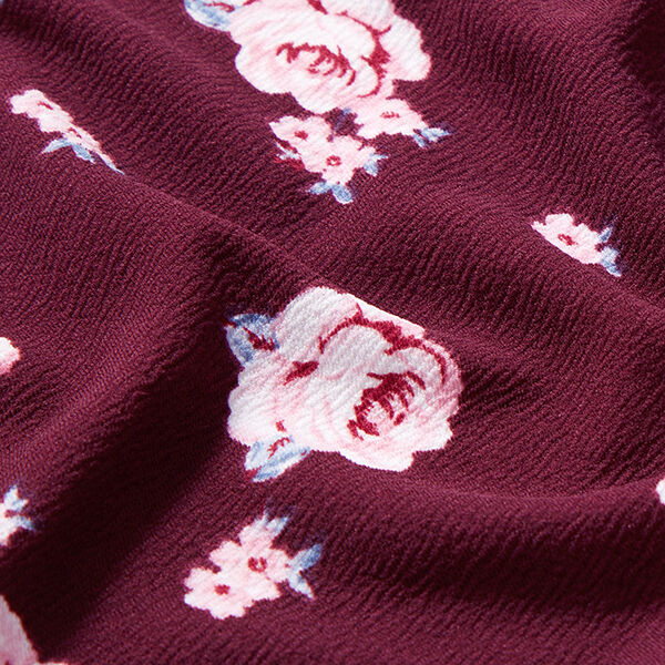 Roses Polyester Jersey – merlot,  image number 2