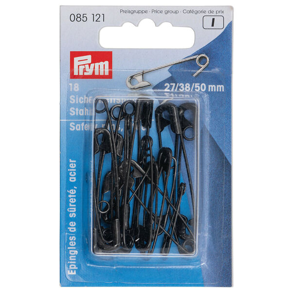 Safety pins [27/38/50 mm] | Prym – black,  image number 1