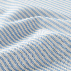 Cotton Viscose Blend stripes – light blue/offwhite, 