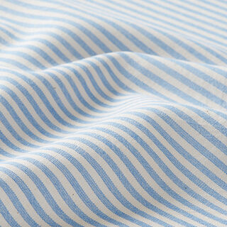 Cotton Viscose Blend stripes – light blue/offwhite, 