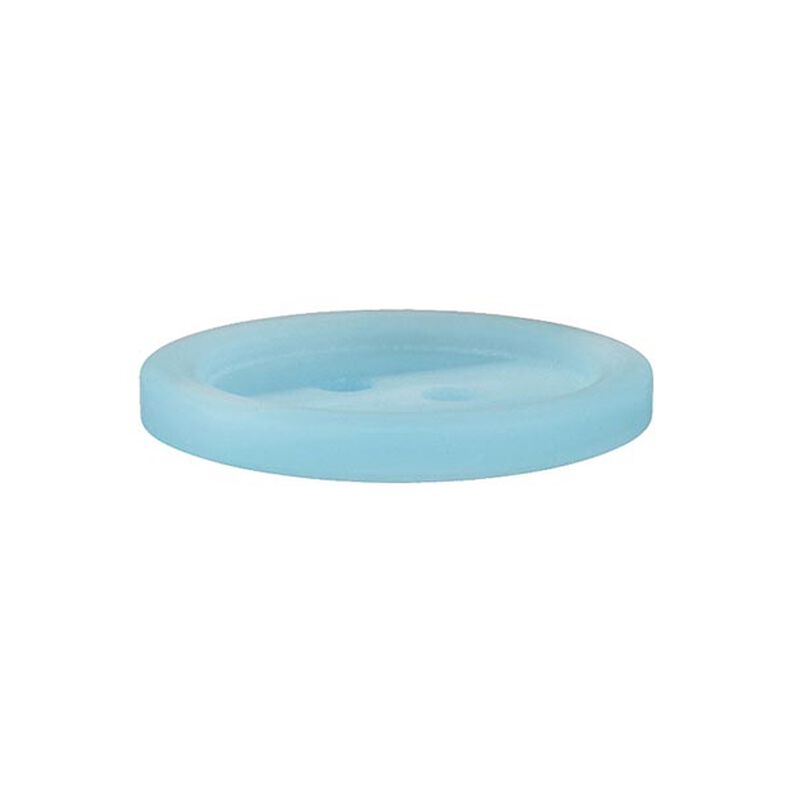 Basic 2-Hole Plastic Button - light blue,  image number 2