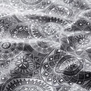 Cotton Cretonne Mandala Collage – grey, 