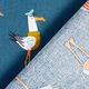 Cotton cretonne seagulls – navy blue,  thumbnail number 4