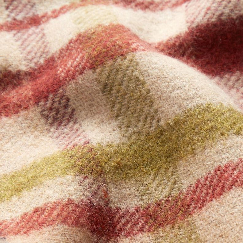 Checked Double face Coating Fabric – beige/brown,  image number 3