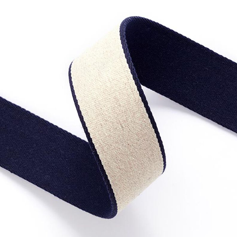 Belt Webbing  [ 3,5 cm ] – navy blue/beige,  image number 2