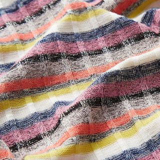 Ribbed knit glitter stripes – white/mauve, 