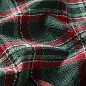 Decor Fabric Jacquard classic check – fir green/carmine, 