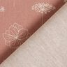 Decor Fabric Half Panama Delicate Flowers – dusky pink,  thumbnail number 4
