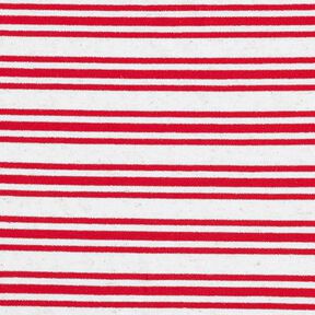 Viscose jersey, irregular glitter stripes – offwhite/red, 