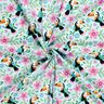 Cotton Jersey Toucans in the flower jungle – baby blue/orange,  thumbnail number 3