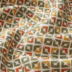 Retro diamonds viscose crepe – beige/khaki,  Retro diamonds viscose crepe – beige/khaki,