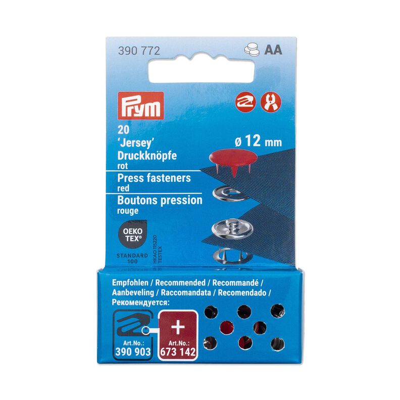 Jersey snap fasteners [12 mm] | Prym – red,  image number 3