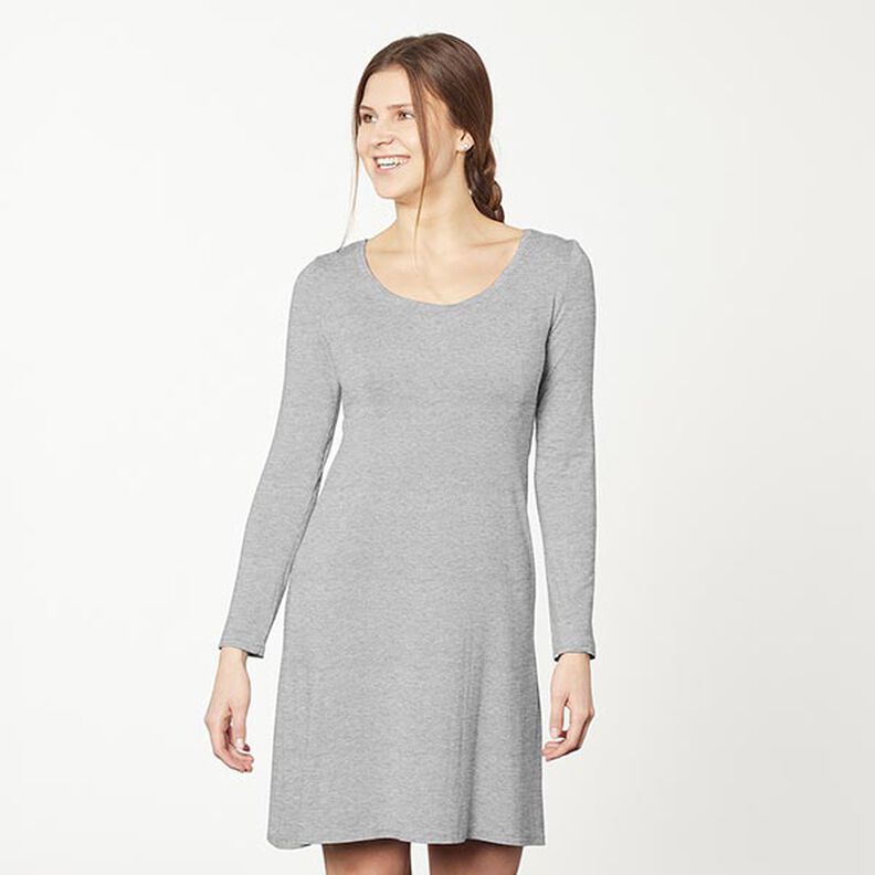 Medium Cotton Jersey Mottled – light grey,  image number 6