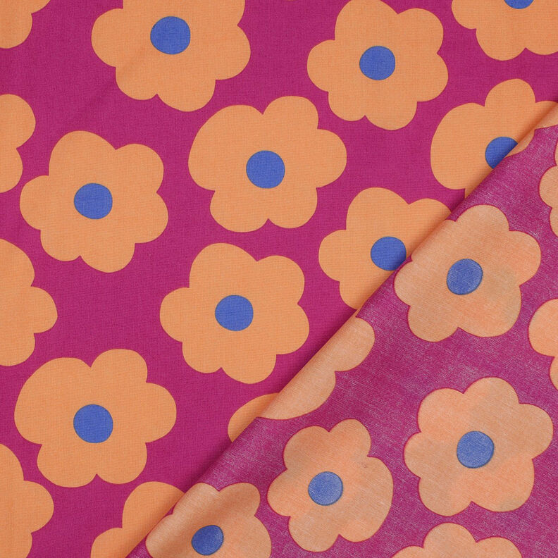 Cotton Poplin Big Flower | Nerida Hansen – red lilac/apricot,  image number 4