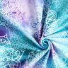 French Terry Rainbow mandalas | Glitzerpüppi – light petrol/lavender,  thumbnail number 3