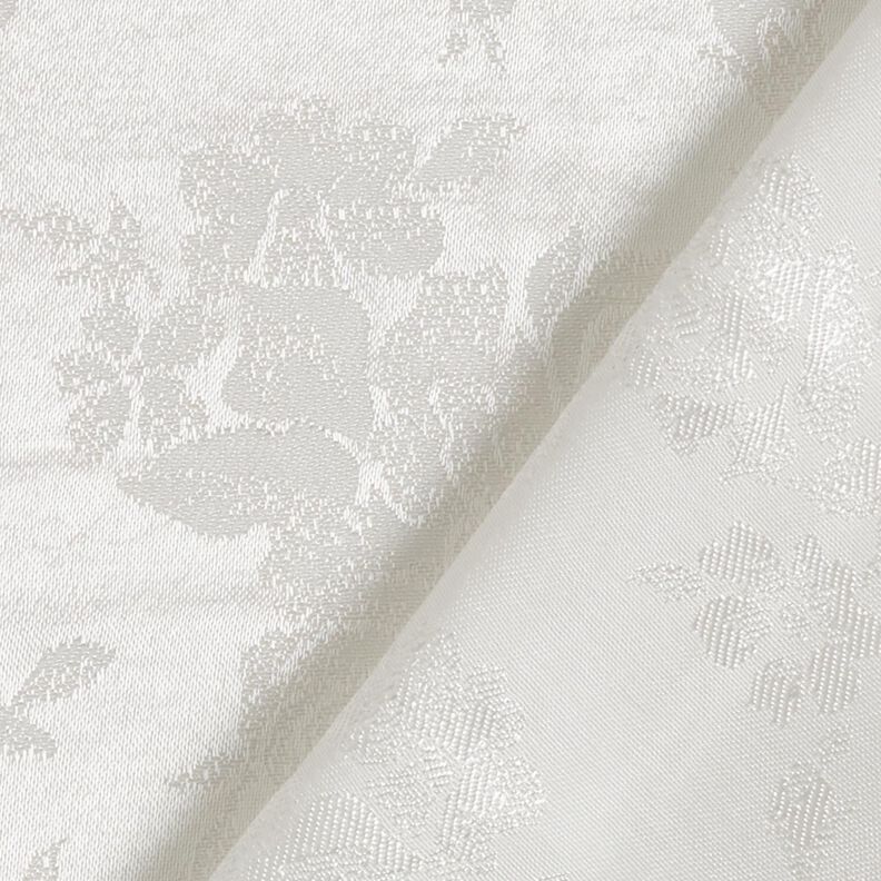 Jacquard roses fabric – white,  image number 4