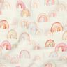 Double Gauze/Muslin colourful rainbows Digital Print | Poppy Fabrics – ivory/salmon,  thumbnail number 2