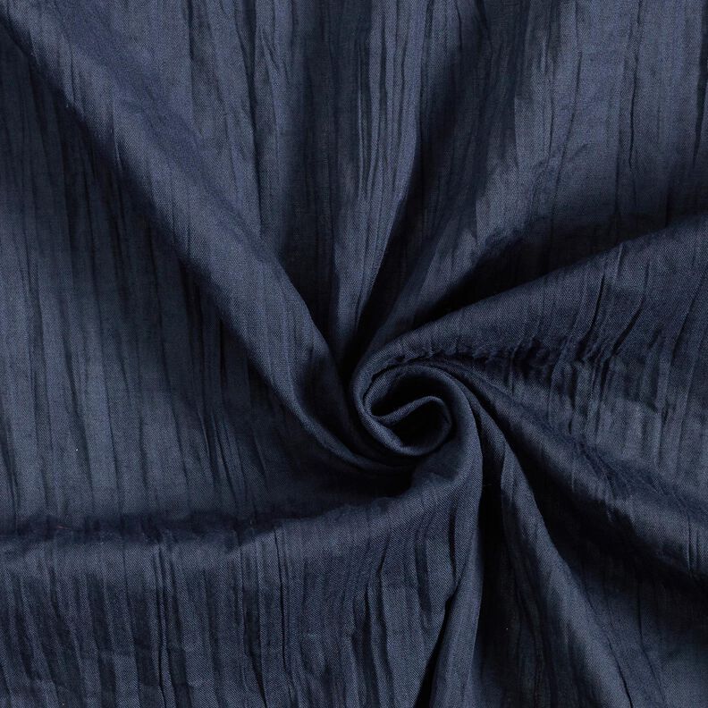 Crushed cotton fabric – navy blue,  image number 3