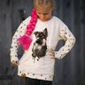 French Terry German Shepherd Panel | Glitzerpüppi – light beige,  thumbnail number 8