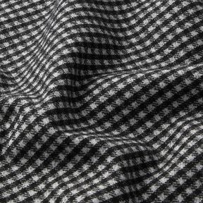 Coating knit stretch small check – light grey/black, 