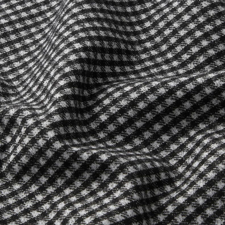 Coating knit stretch small check – light grey/black,  image number 2