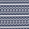 Cotton Poplin Norwegian pattern – midnight blue,  thumbnail number 1