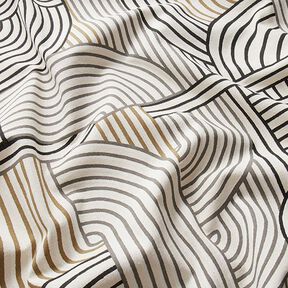 Decor Fabric Half Panama abstract arches – black, 
