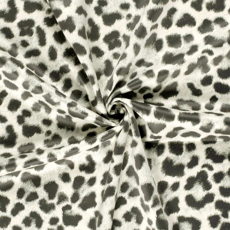 Stretch velour snow leopard – ivory/black, image number 3