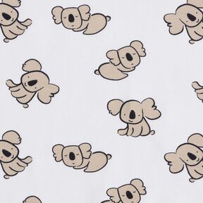 GOTS Cotton Jersey Koala | Poppy Fabrics – white/almond, 