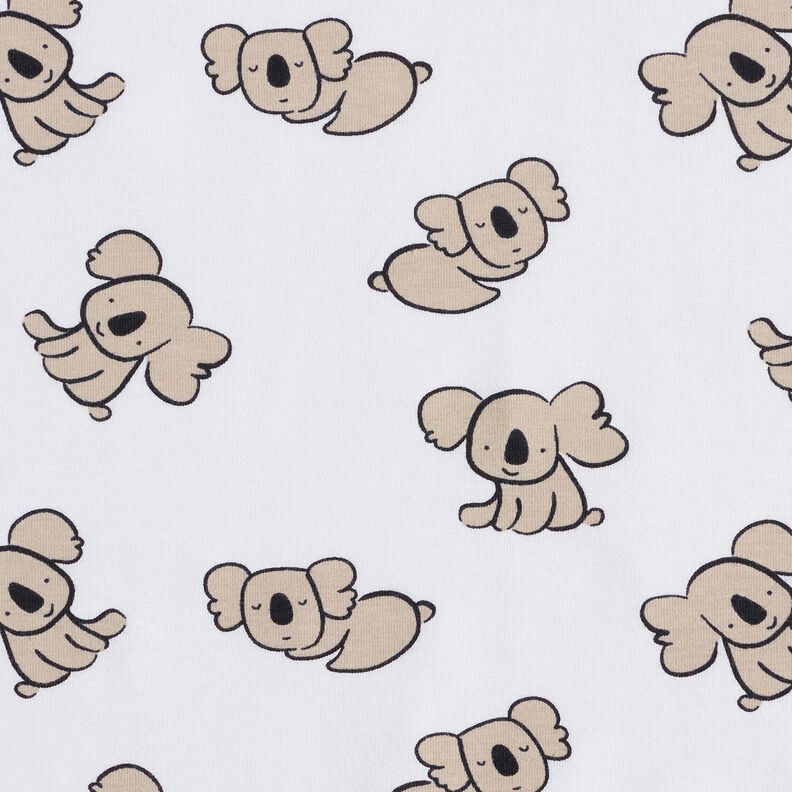 GOTS Cotton Jersey Koala | Poppy Fabrics – white/almond,  image number 1