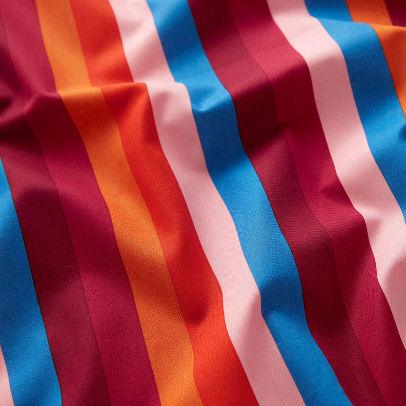 Cotton Poplin Summer Stripe | Nerida Hansen – burgundy,  image number 2