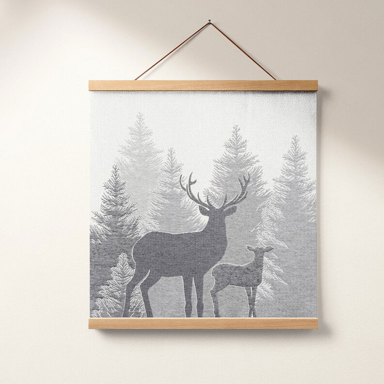 Panel Tapestry Fabric Stags – grey,  image number 6
