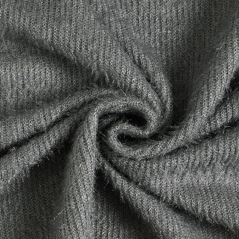 Fluffy Knit Fabric – antique silver,  image number 1