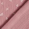 Double Gauze/Muslin branch – dark dusky pink/white,  thumbnail number 4