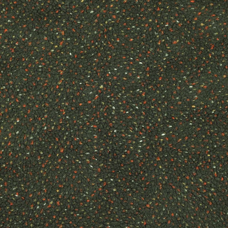 Teddy Fur Tweed Mottled | Poppy Fabrics – dark green,  image number 1