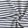 Knitted bouclé stripes and glitter – white/navy blue,  thumbnail number 4