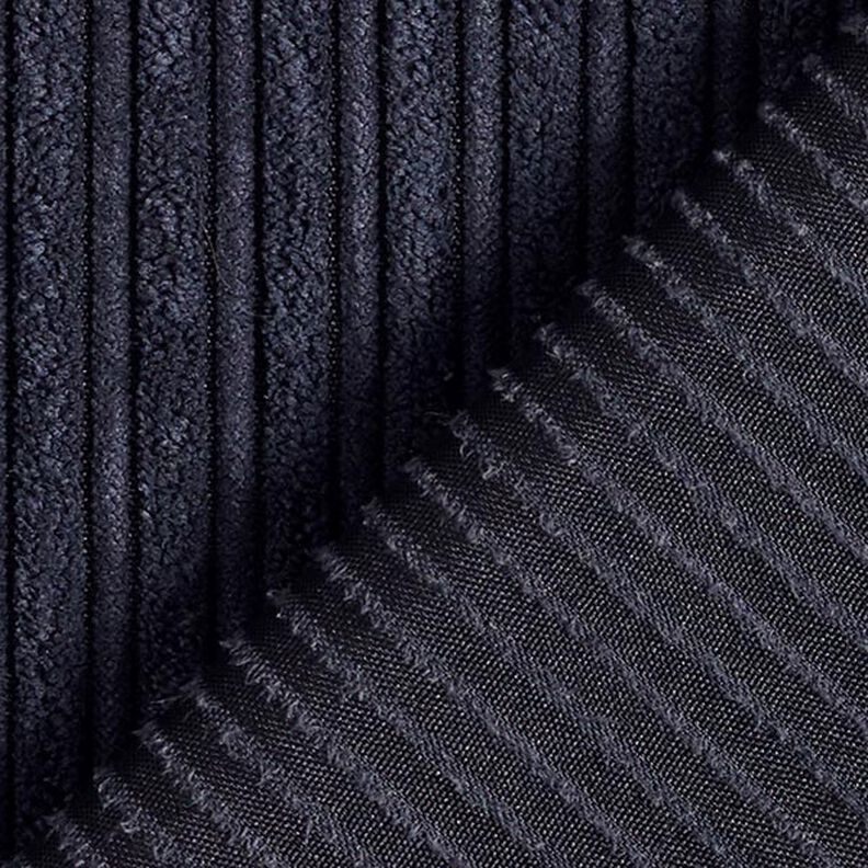 Wide corduroy, plain irregular ribbed – navy blue,  image number 3