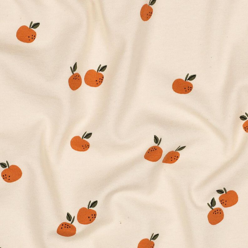 GOTS Cotton Jersey Oranges | Poppy Fabrics – light beige/caramel, image number 2