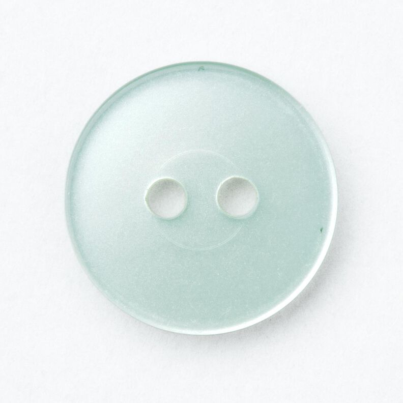 2-hole button shiny [Ø 15 mm] – pale mint,  image number 1