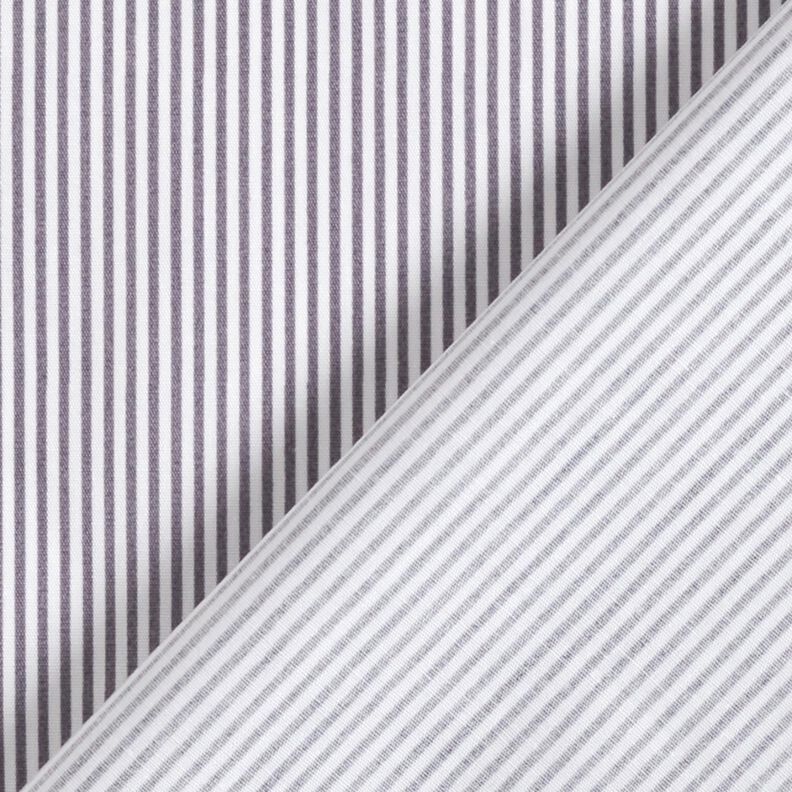 Cotton Poplin Mini stripes – slate grey/white,  image number 4
