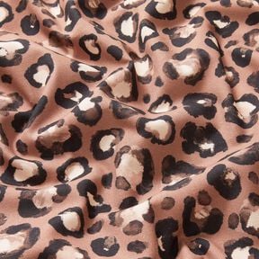 Decor Fabric Canvas Leopard polka dots – cinnamon/black, 