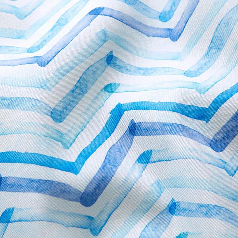Outdoor Fabric Canvas zigzags – blue,  image number 2