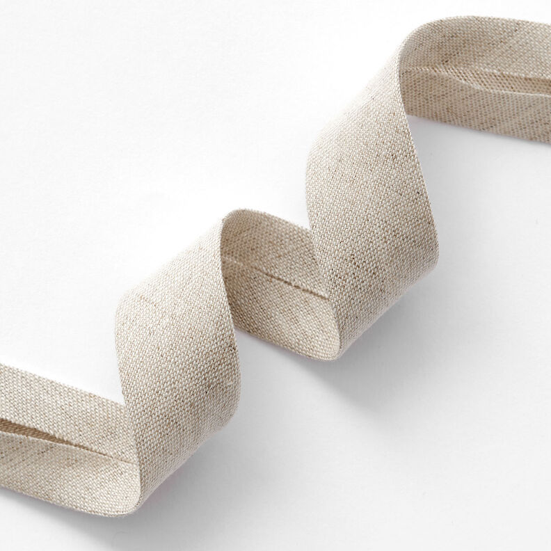 Bias binding Linen Blend [20 mm] – natural,  image number 1