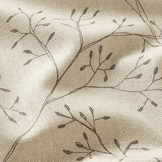 Decorative fabric half Panama delicate branches – natural, 